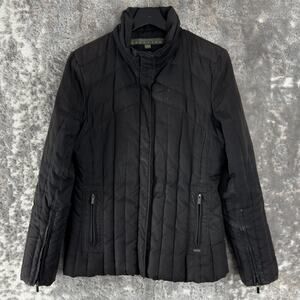 Kenneth Cole Size M Duck Down Waterfowl Outdoor Jacket Black Long Sleeve Zip